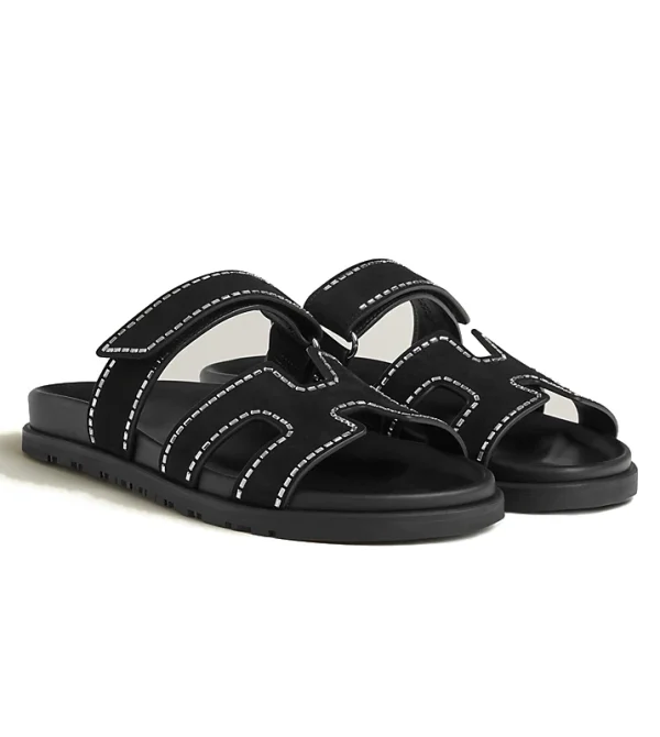 Chypre sandal - Black Rhinestone