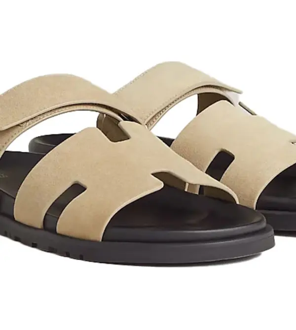 Chypre sandal - Beige Argile (Black Insole - Men's)